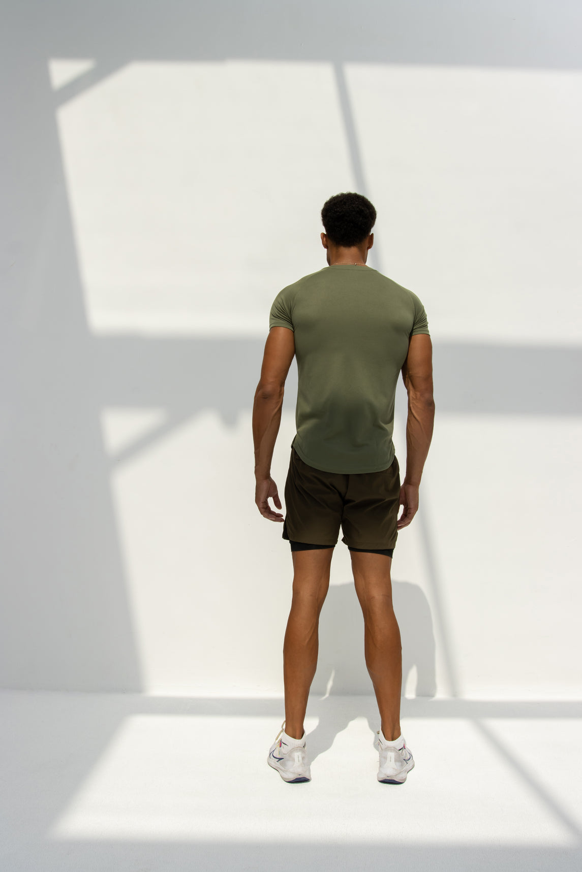 Men's Green Custom Double-Layer Gym Shorts
