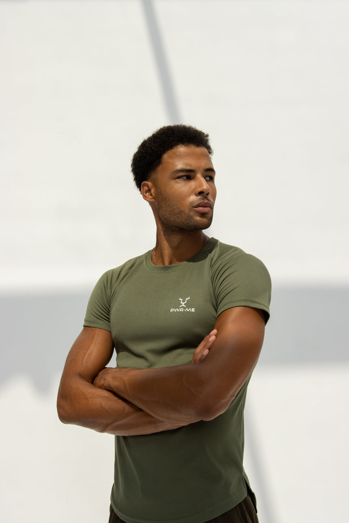Men's Green Short Sleeve Gym Shirts