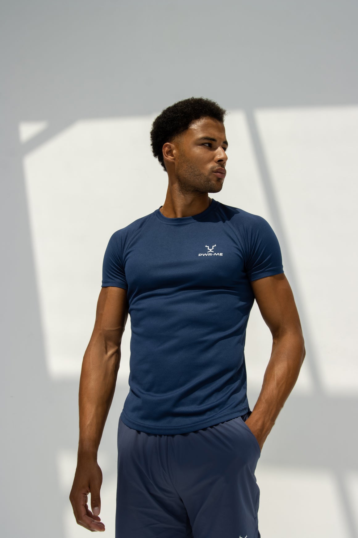 Men's Blue Short Sleeve Gym Shirts